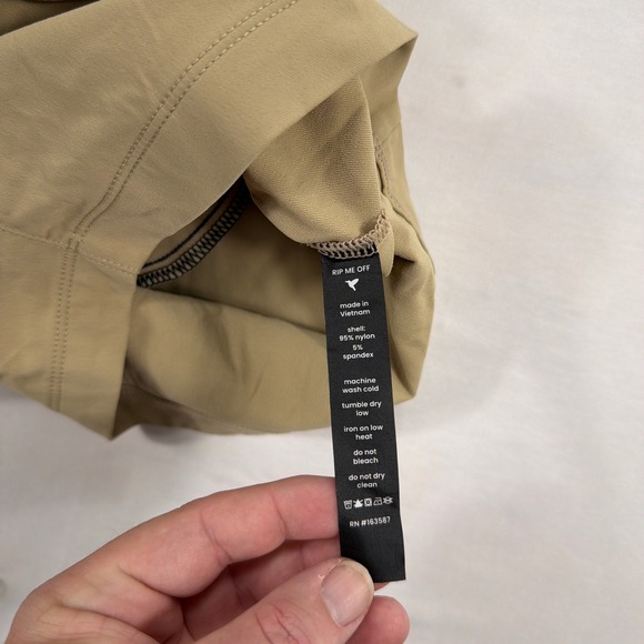 Birddogs Gym Shorts Lined Khaki Tan Nylon Stretch Athletic Mens Size M Long - Picture 9 of 10